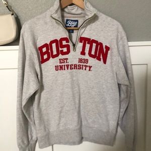 Boston university zip up pullover
